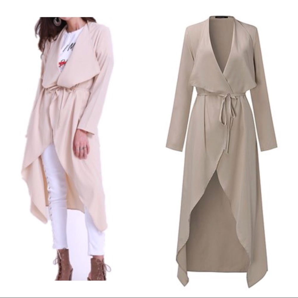 🌟SOLDOUT🌟🍁HELLOGORGEOUS🍁 NUDE Belted Jacket- - Picture 3 of 7